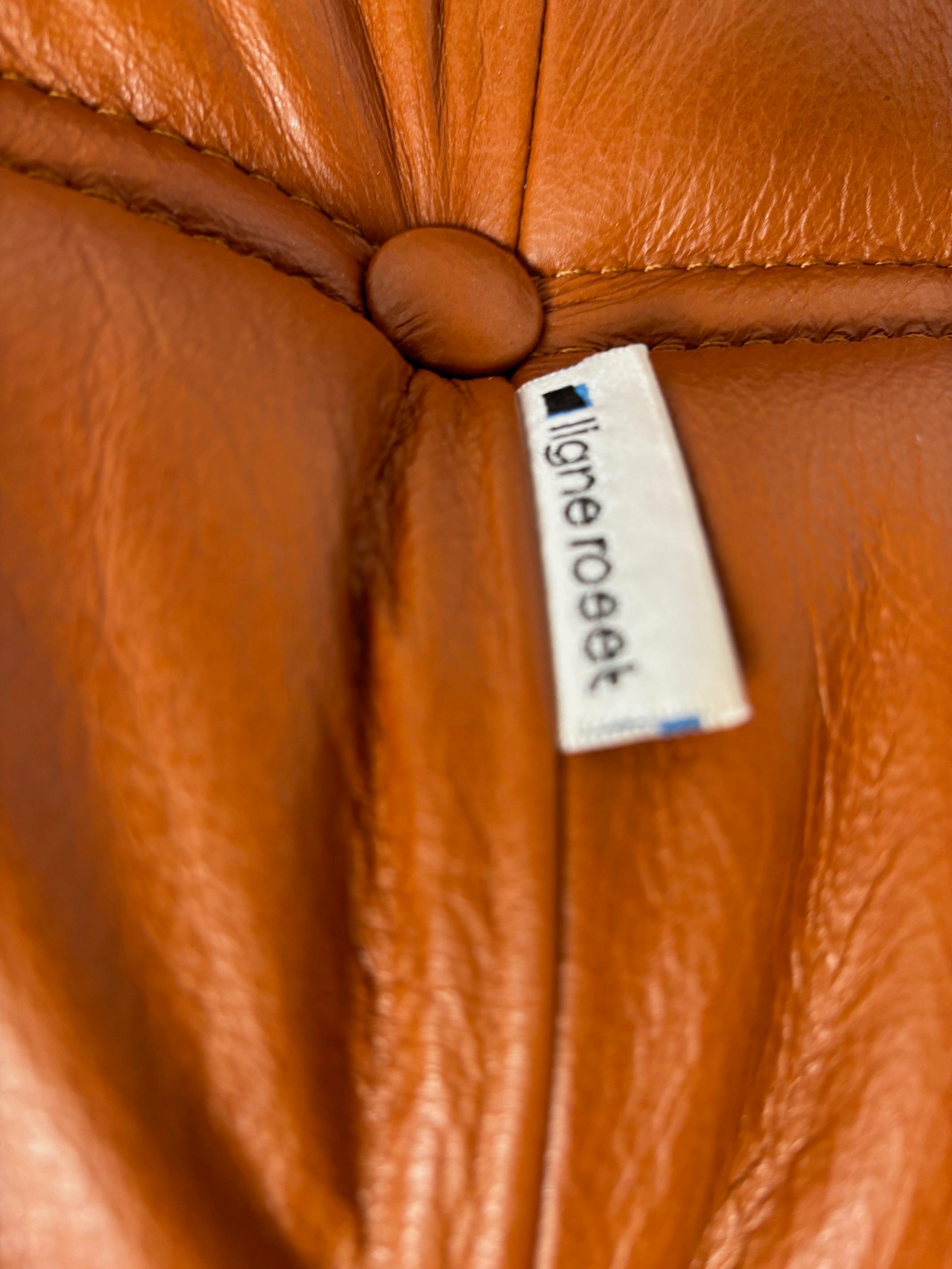 Canapé à 3 places en cuir Togo de Michel Ducaroy pour Ligne Roset en vente 3