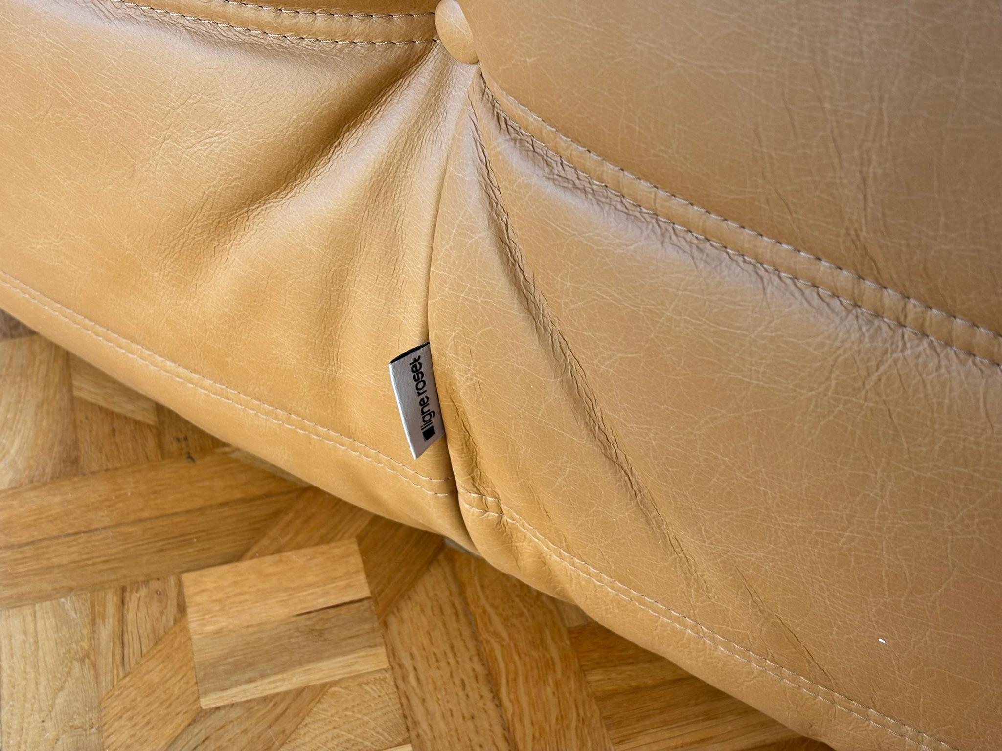 Togo Leder-Loungesessel von Michel Ducaroy für Ligne Roset im Angebot 4