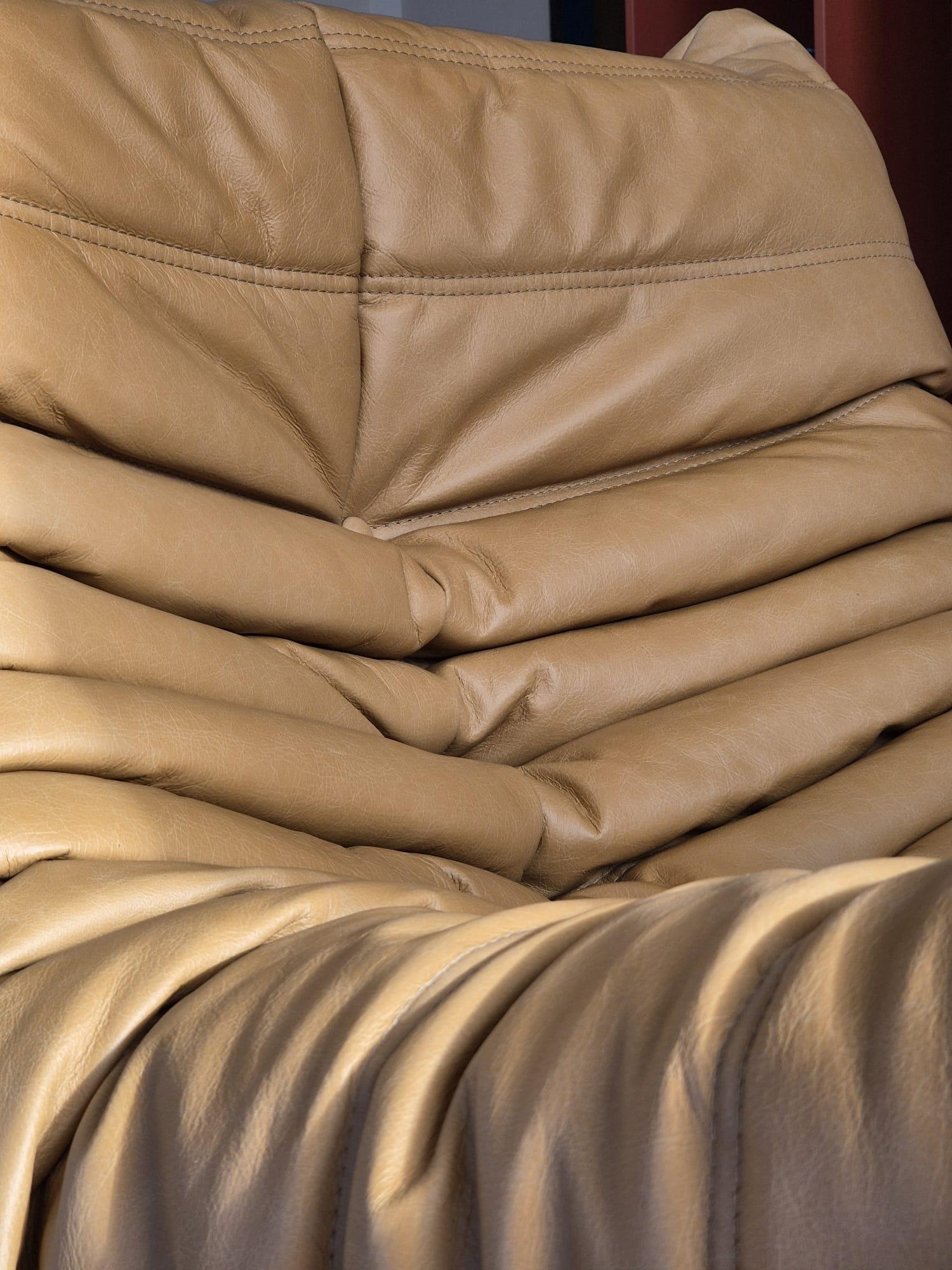 Togo Leder-Loungesessel von Michel Ducaroy für Ligne Roset im Angebot 9