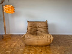 Fauteuil de salon en cuir Togo de Michel Ducaroy pour Ligne Roset