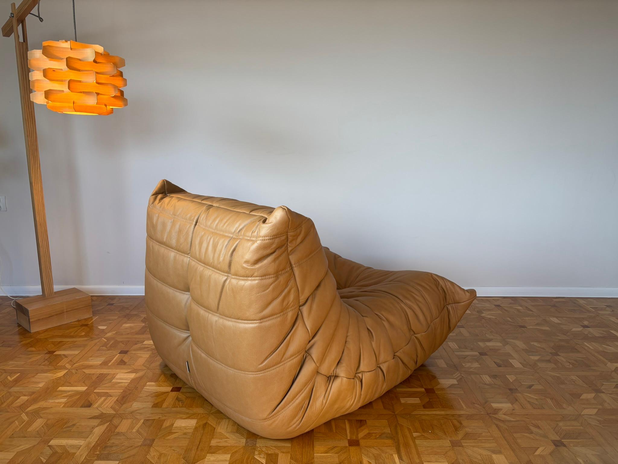 Togo Leder-Loungesessel von Michel Ducaroy für Ligne Roset (20. Jahrhundert) im Angebot
