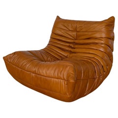 Togo Leather Lounge Chair by Michel Ducaroy for Ligne Roset