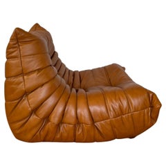 Togo Leather Lounge Chair di Michel Ducaroy per Ligne Roset
