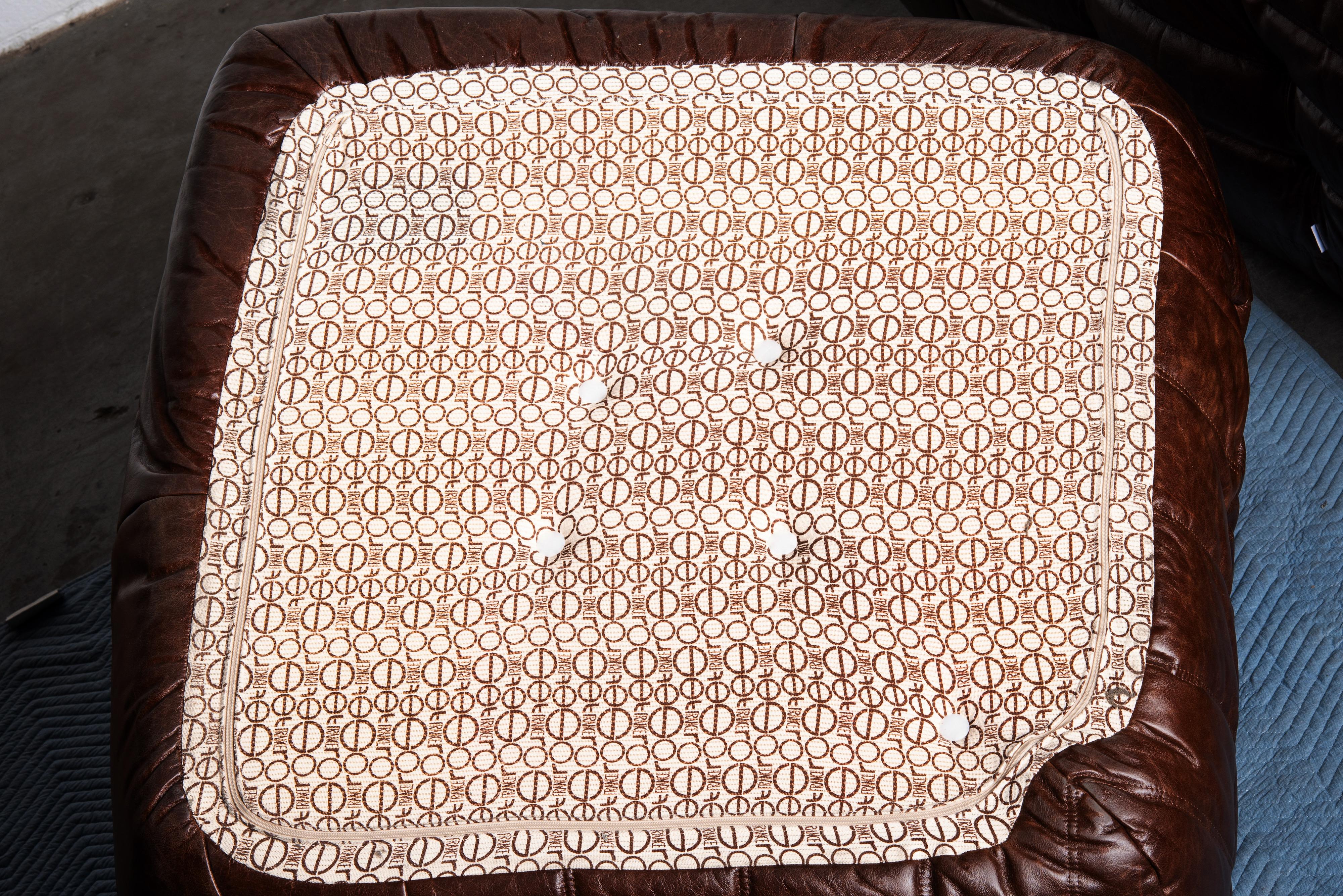 'Togo' Lounge Chair and Ottoman by Michel Ducaroy for Ligne Roset, Signed 5