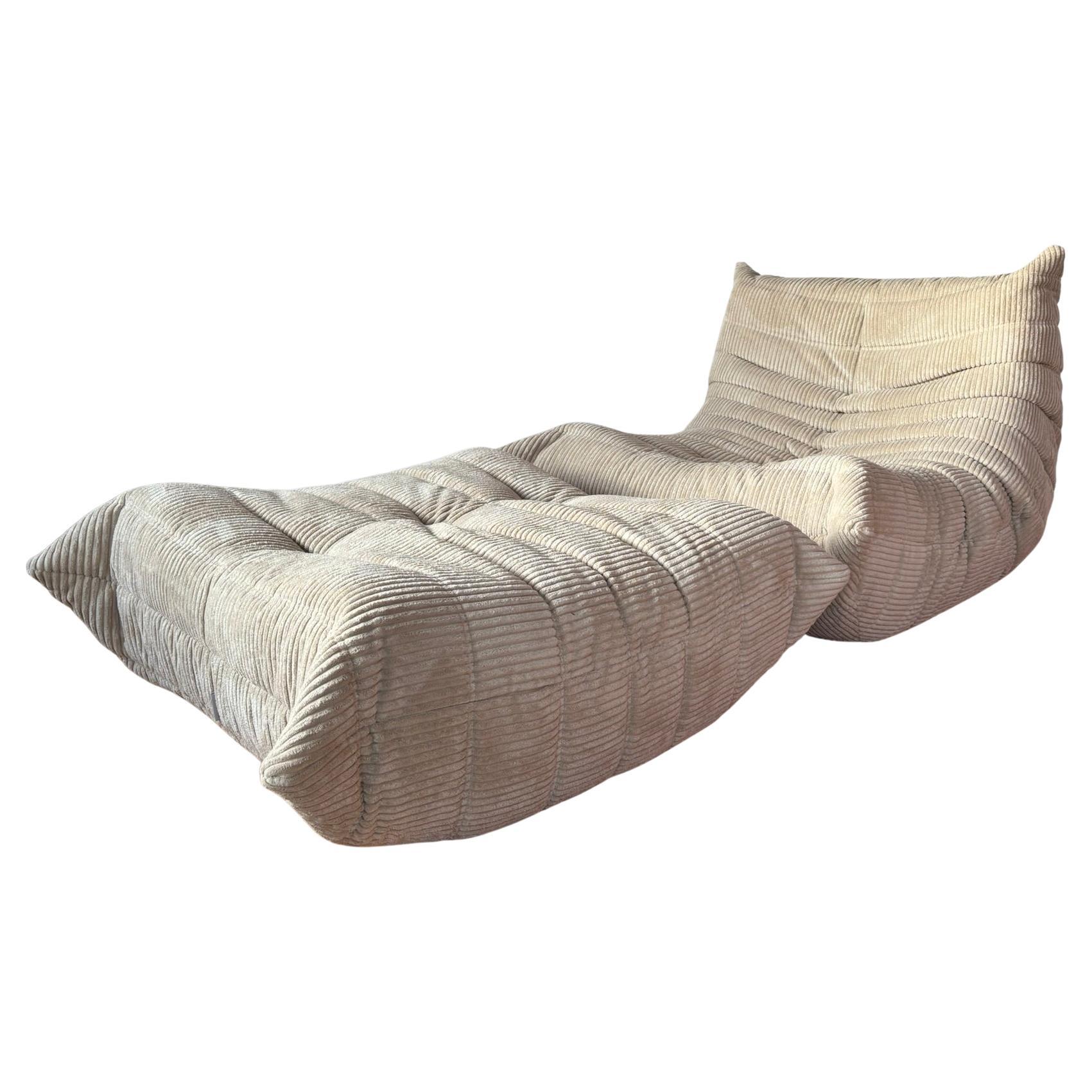Togo Lounge Chair and pouf by Michel Ducaroy for Ligne Roset