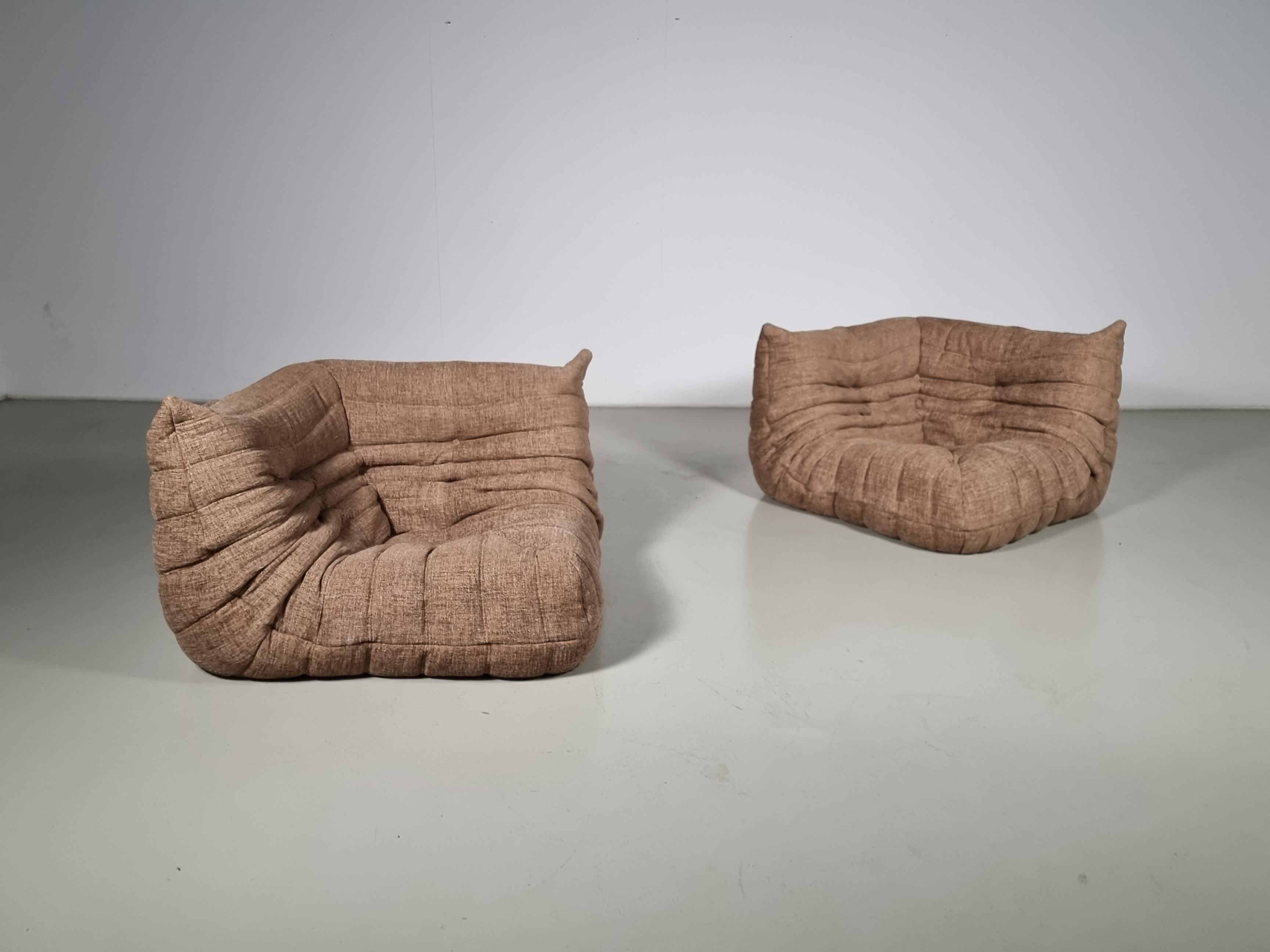 Mid-Century Modern Togo Lounge Chairs by Michel Ducaroy for Ligne Roset, circa 1970s For Sale