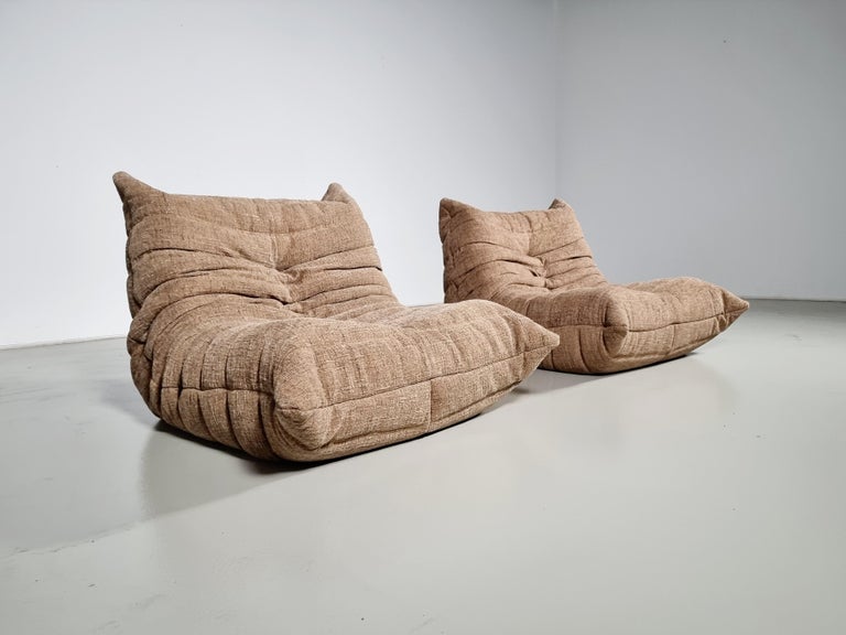 Togo Lounge Chairs by Michel Ducaroy for Ligne Roset, 1970s In Excellent Condition For Sale In amstelveen, NL