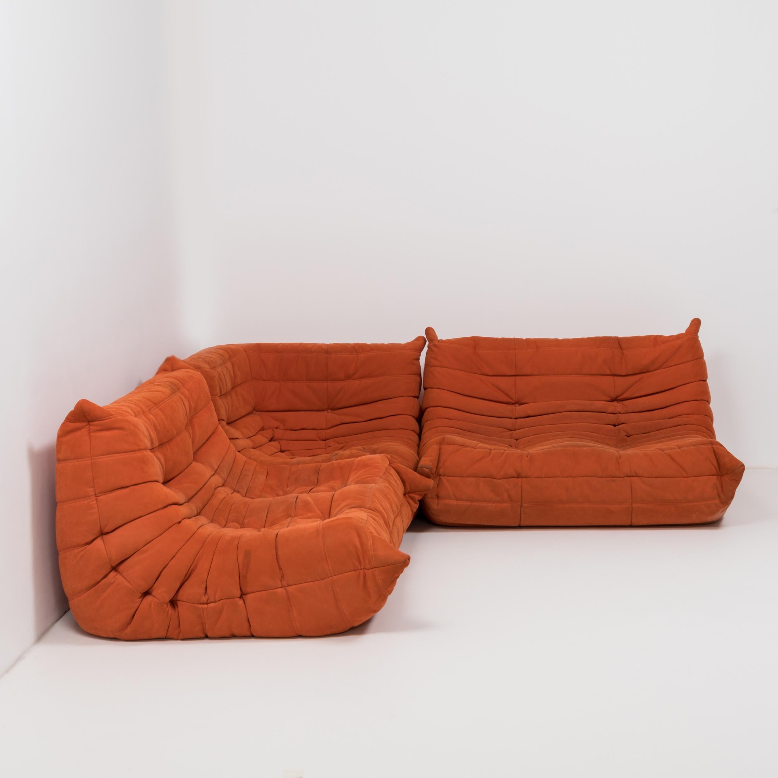 The iconic Togo sofa, originally designed by Michael Ducaroy for Ligne Roset in 1973, has become a design Classic.

This three-piece modular set is incredibly versatile and can be configured into one corner sofa or split for a multitude of seating