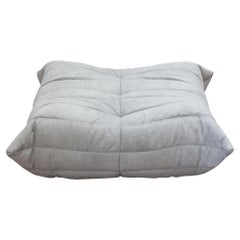 Togo Ottoman in Light Grey Microfiber by Michel Ducaroy, Ligne Roset