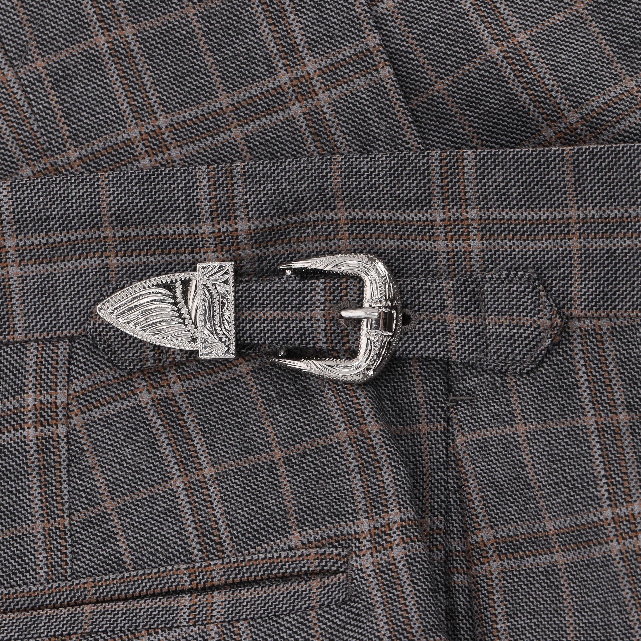 De las mujeres Pantalones de lana a cuadros Togo Pulla con abertura lateral en venta