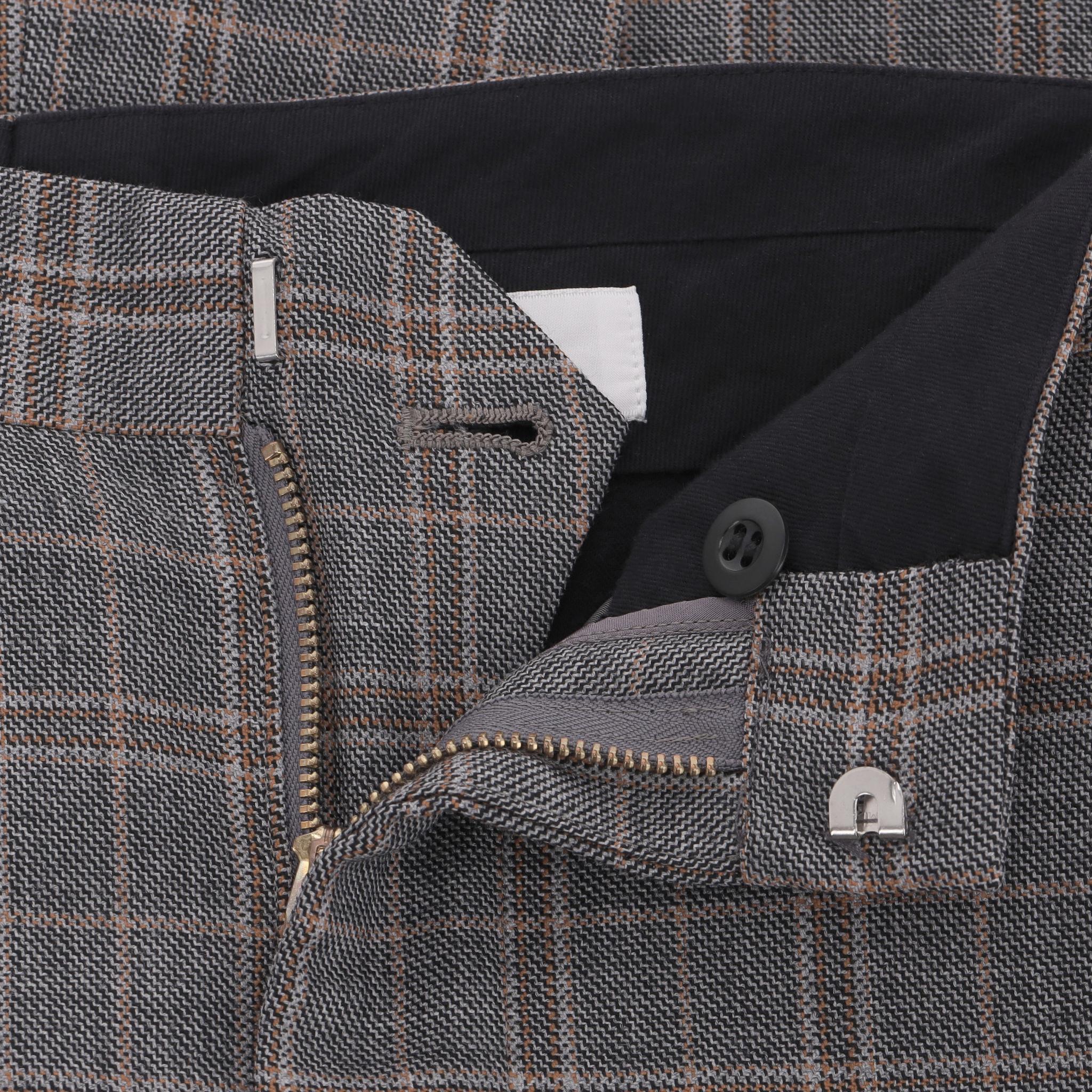 Pantalones de lana a cuadros Togo Pulla con abertura lateral en venta 2