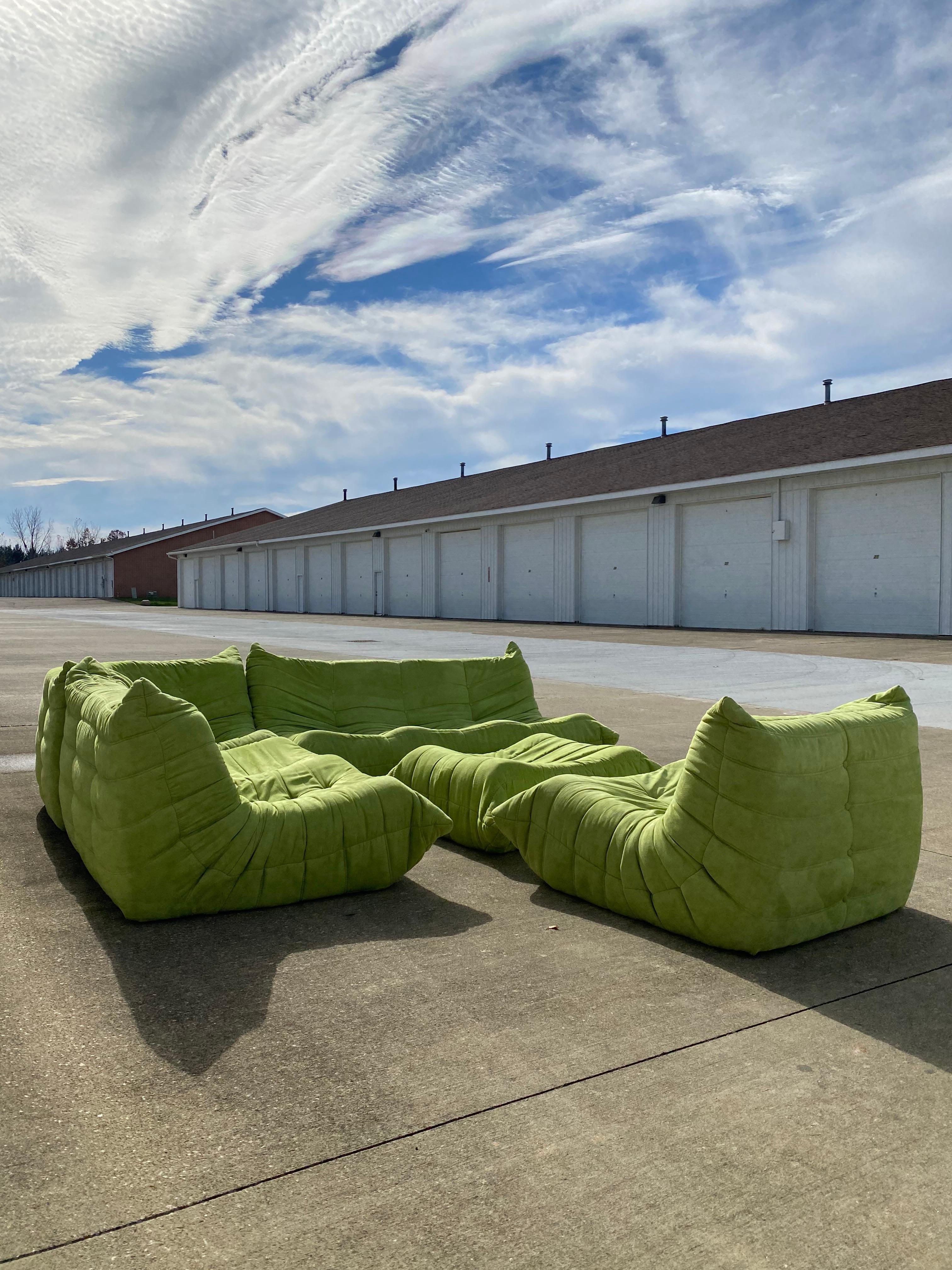 Togo Sectional Set of 5 in Style of Michael Ducaroy 3