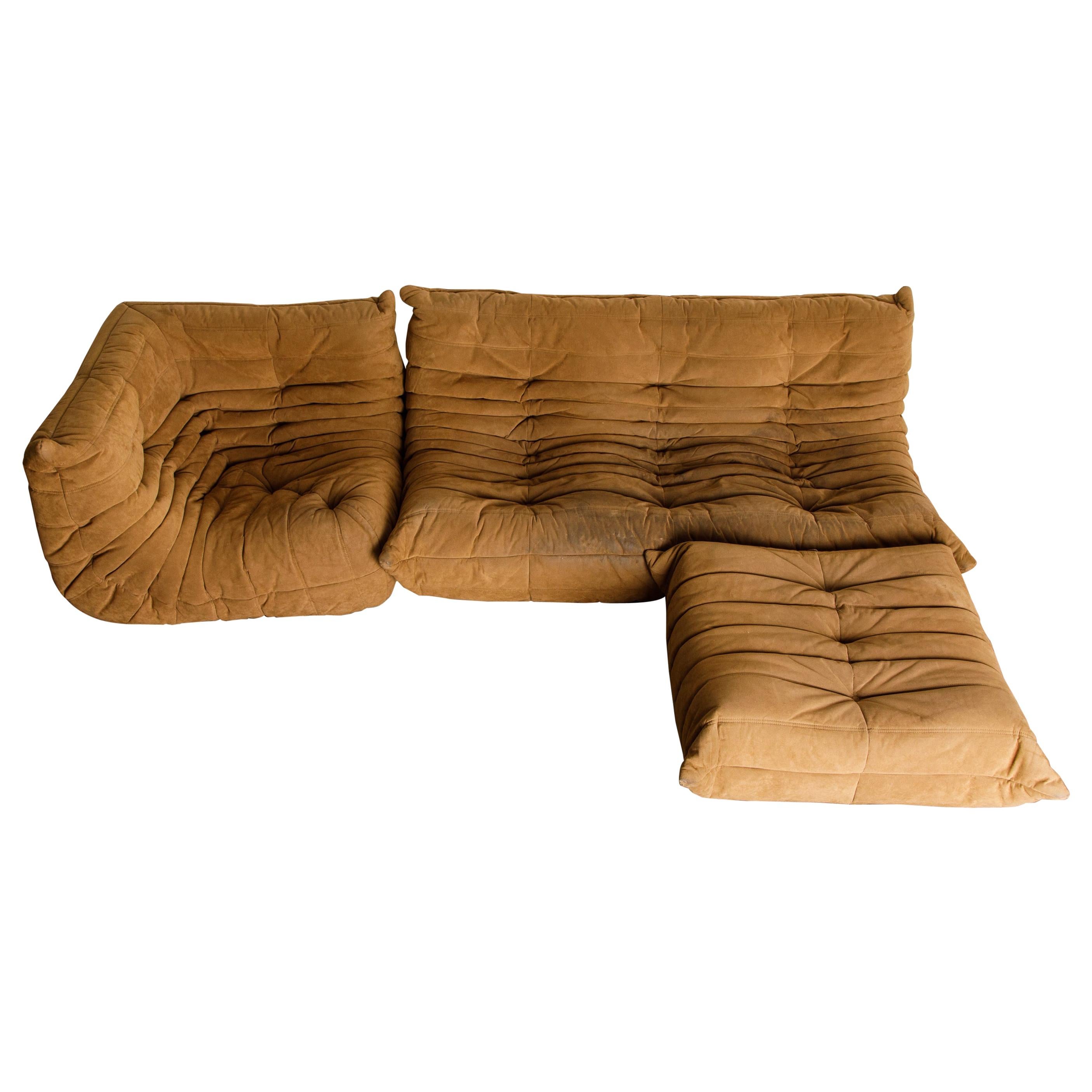 'Togo' Sectional Sofa Set by Michel Ducaroy for Ligne Roset, Signed