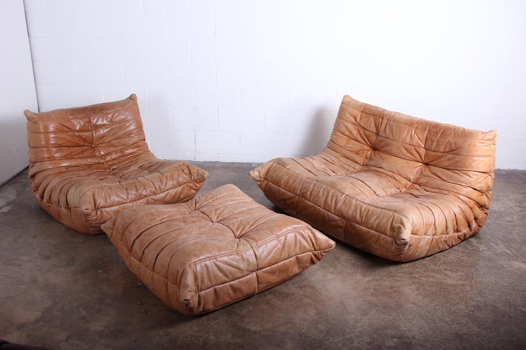 Togo Settee by Michel Ducaroy for Ligne Roset in Original Leather 8