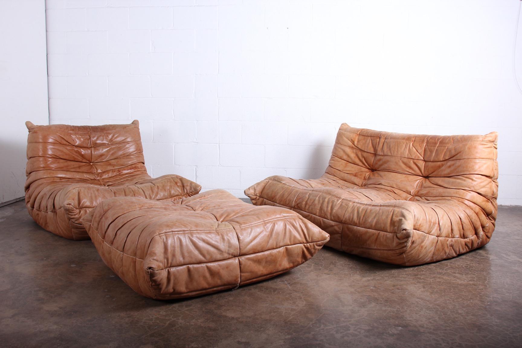 Togo Settee by Michel Ducaroy for Ligne Roset in Original Leather 9