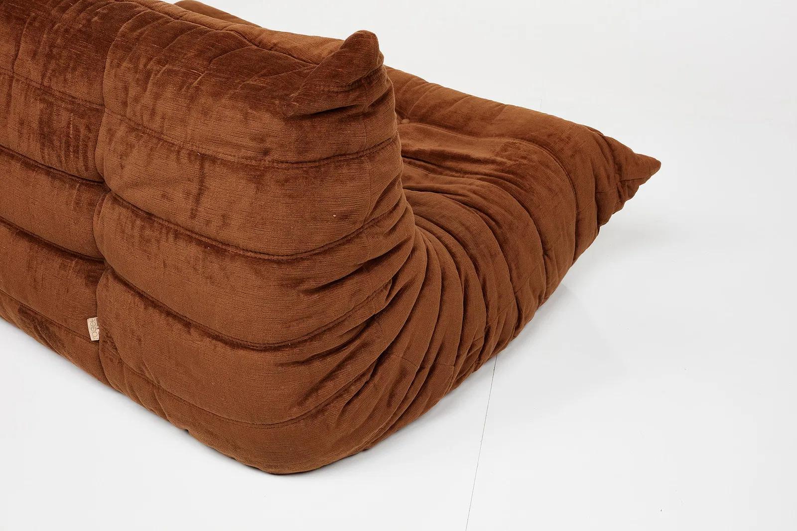 Vintage 1970s Ligne Roset Togo Settee, Designed by Michel Ducaroy For Sale 2