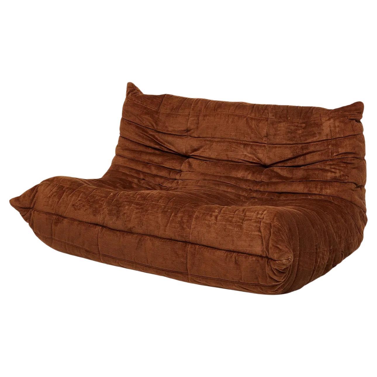 Vintage 1970s Ligne Roset Togo Settee, Designed by Michel Ducaroy For Sale