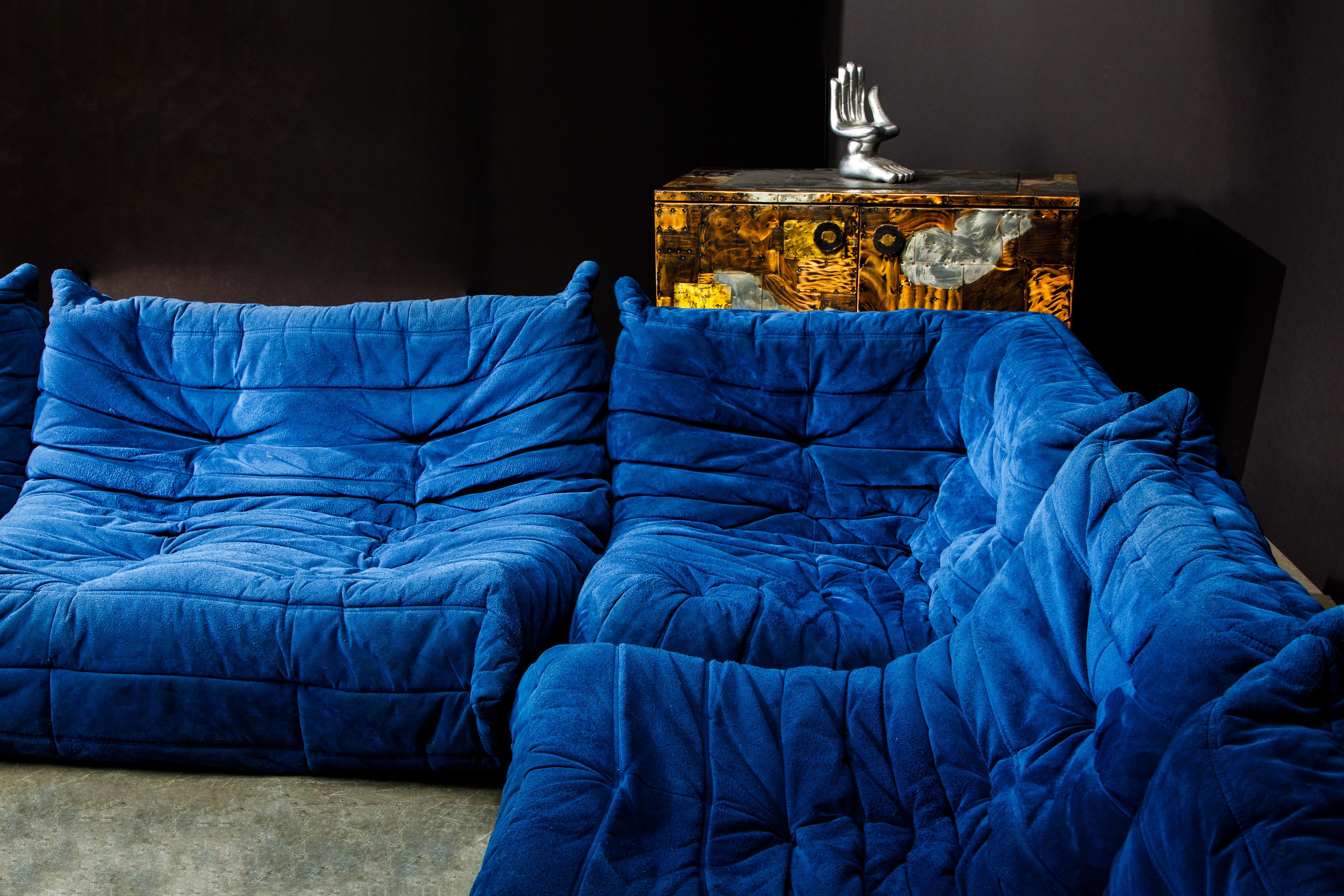 'Togo' Seven-Piece Sectional Sofa Set by Michel Ducaroy for Ligne Roset, Signed 3