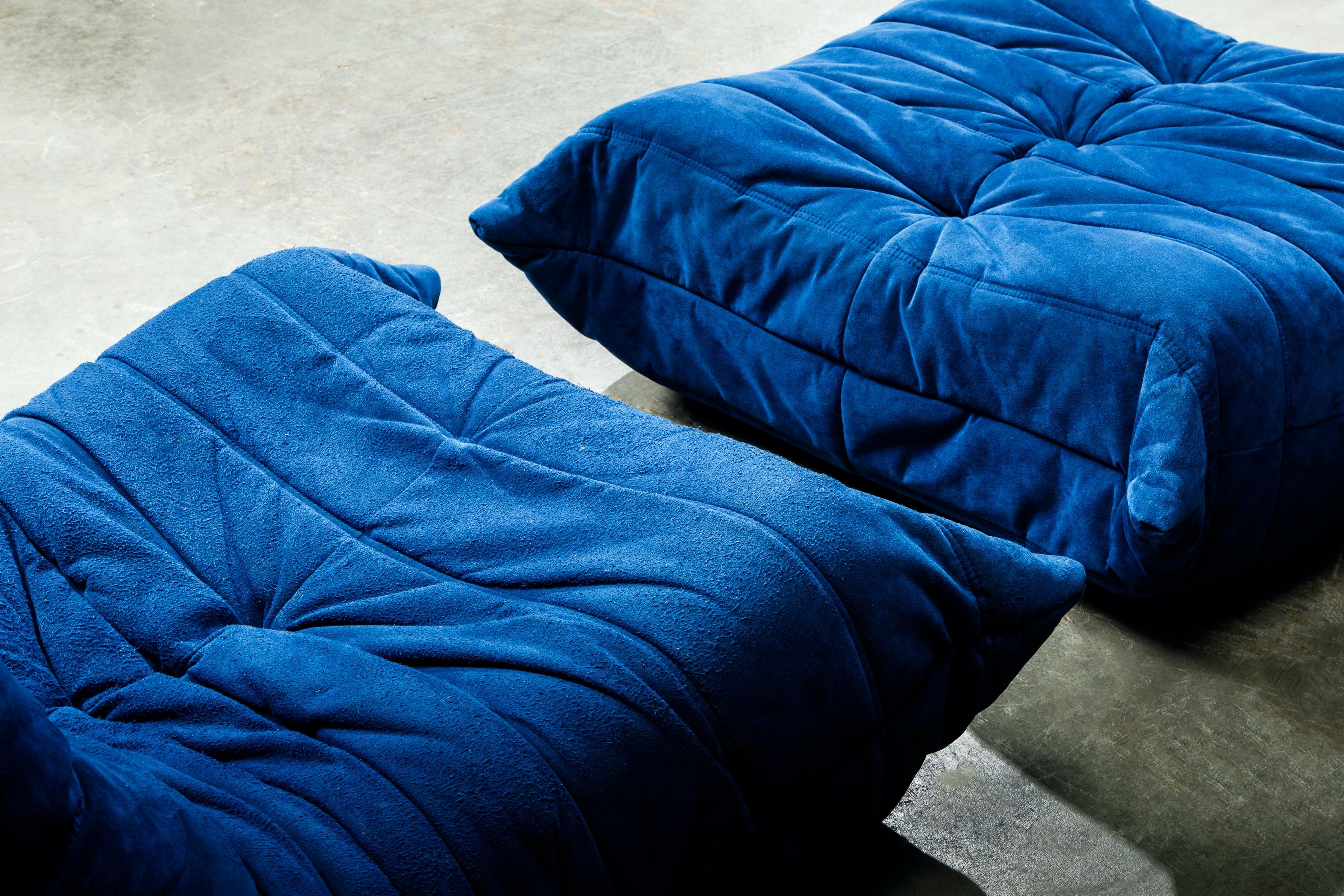 'Togo' Seven-Piece Sectional Sofa Set by Michel Ducaroy for Ligne Roset, Signed 13