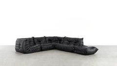 Togo Sofa, 1974 by Michel Ducaroy + Ligne Roset, Giant Landscape, Black Leather