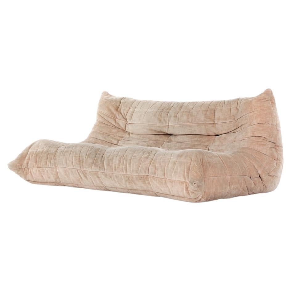 Original Black Leather Togo Sofa 5 Pieces by Michel Ducaroy for Ligne