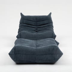 Togo sofa by Michel Ducaroy for Ligne Roset, Customised in Blue Corduroy