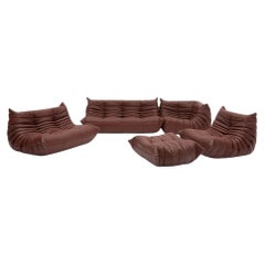 Togo Sofa by Michel Ducaroy for Ligne Roset, Customised in Brown Leather