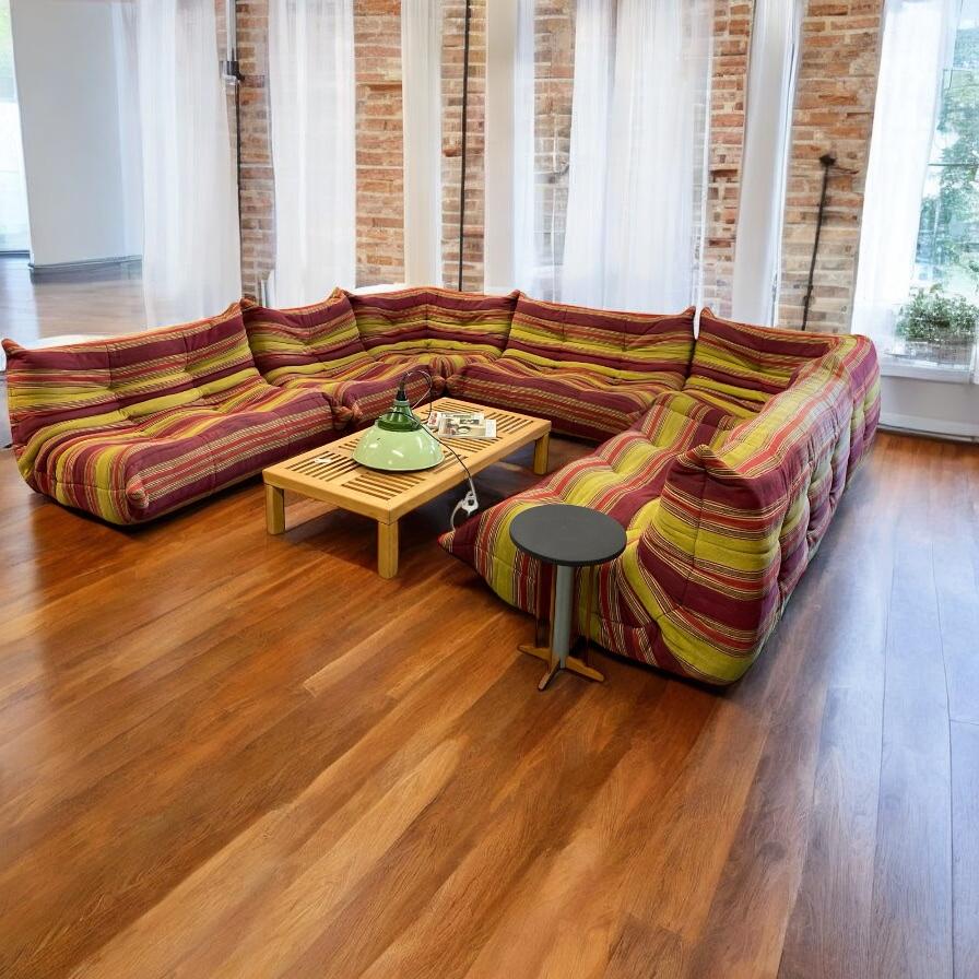 Canapé Togo Michel Ducaroy (1925-2009) pour Ligne Roset Canapé modulable en U Togo en vente 10
