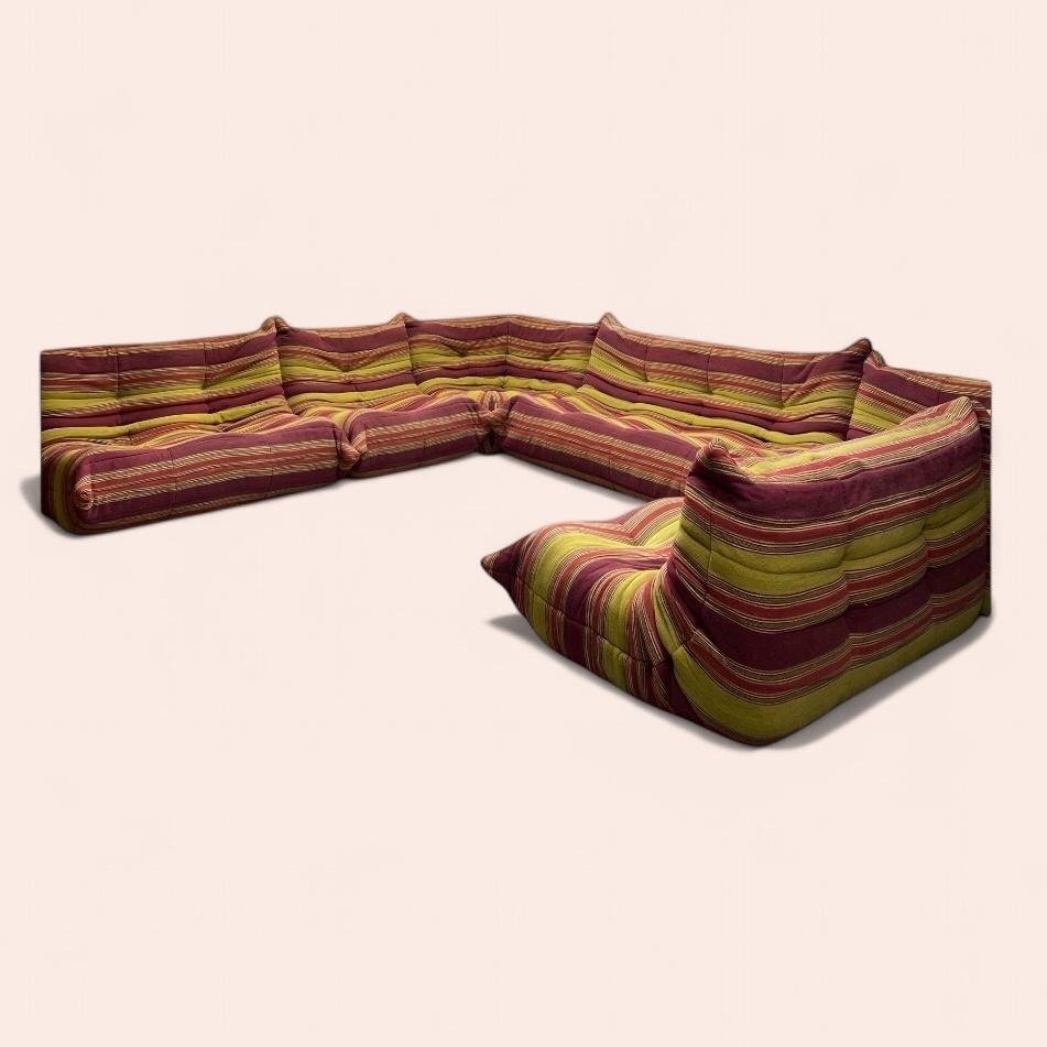 Canapé Togo Michel Ducaroy (1925-2009) pour Ligne Roset Canapé modulable en U Togo en vente 11