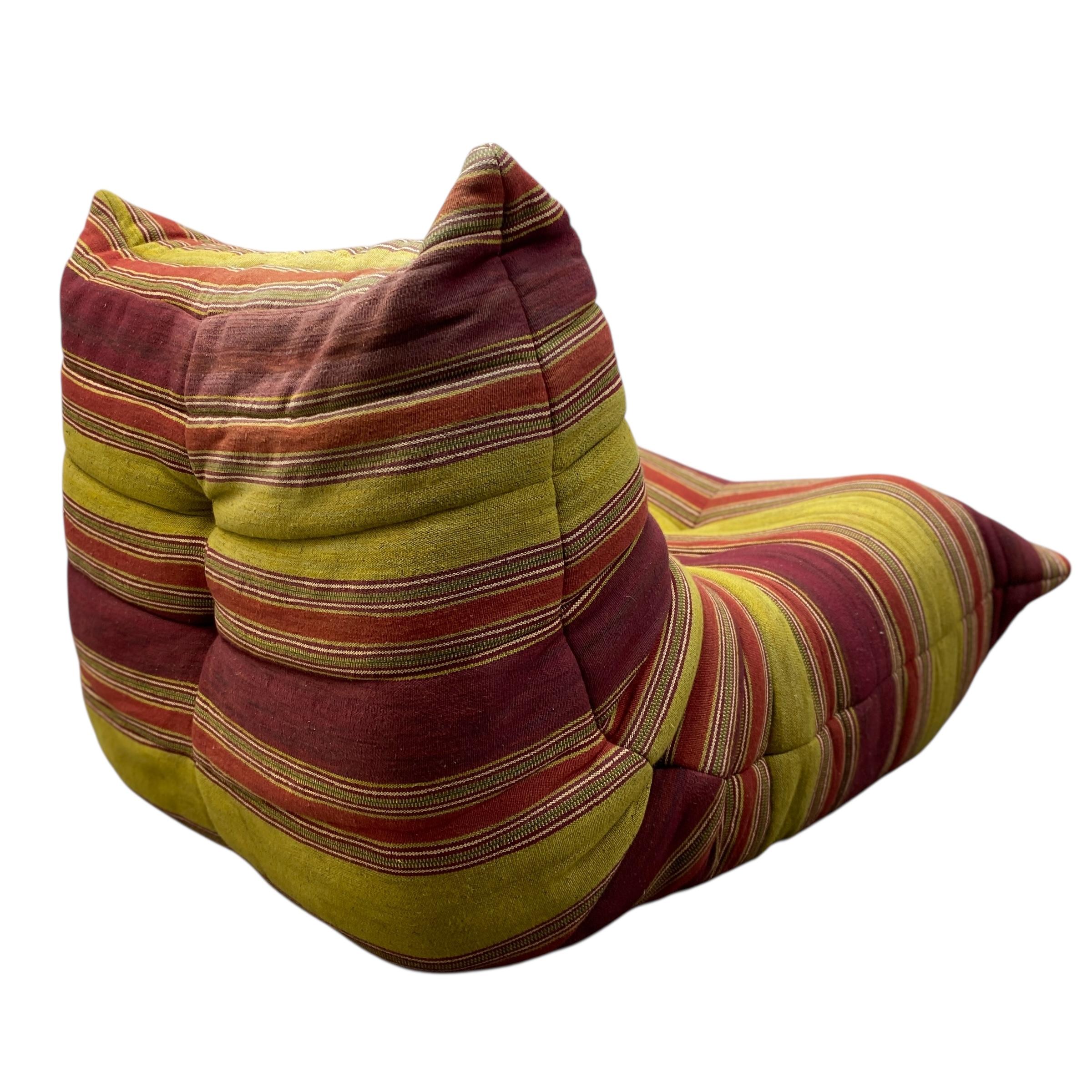 Tissu Canapé Togo Michel Ducaroy (1925-2009) pour Ligne Roset Canapé modulable en U Togo en vente