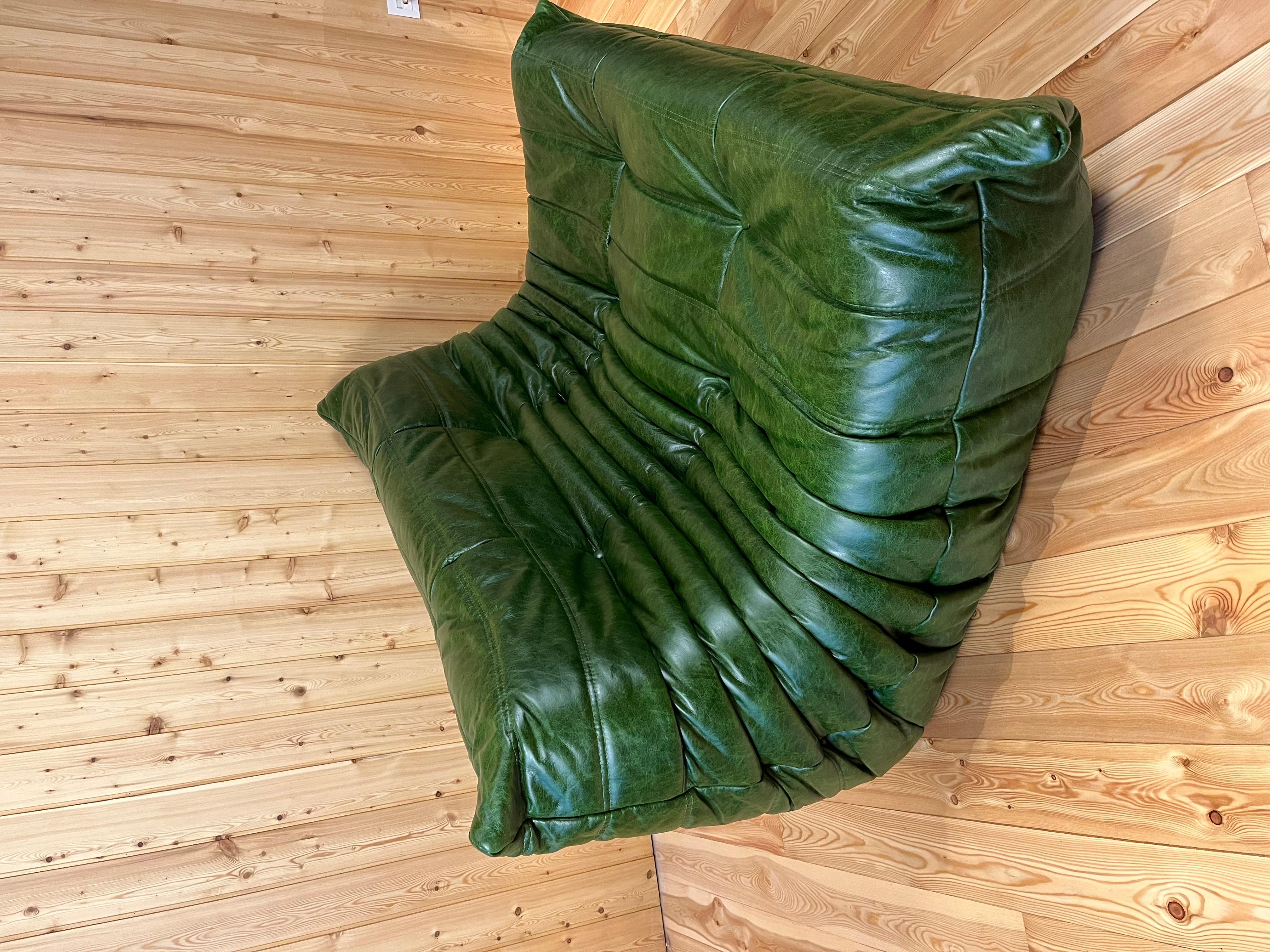 green leather togo