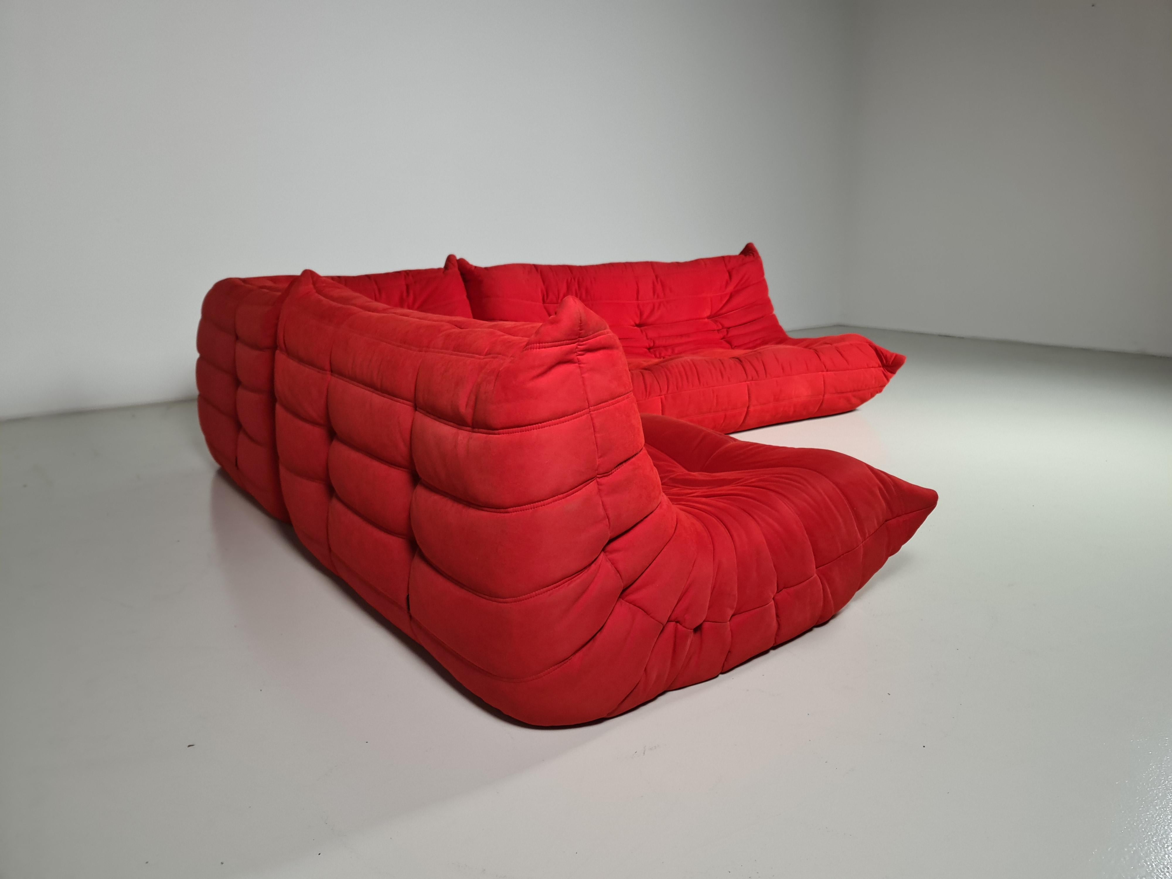 Mid-Century Modern Togo Sofa Set by Michel Ducaroy for Ligne Roset, 1980s