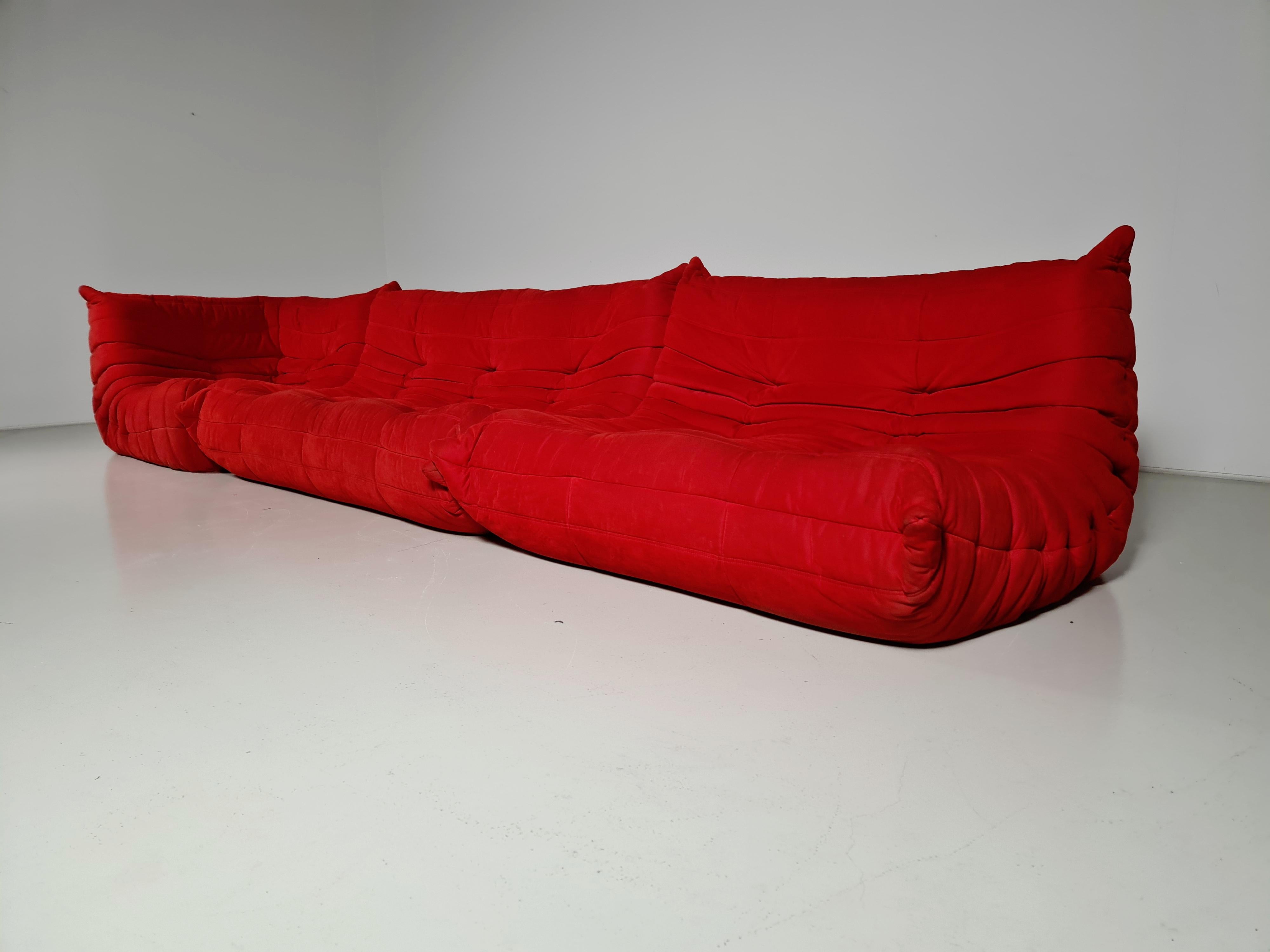 Togo Sofa Set by Michel Ducaroy for Ligne Roset, 1980s In Good Condition In amstelveen, NL