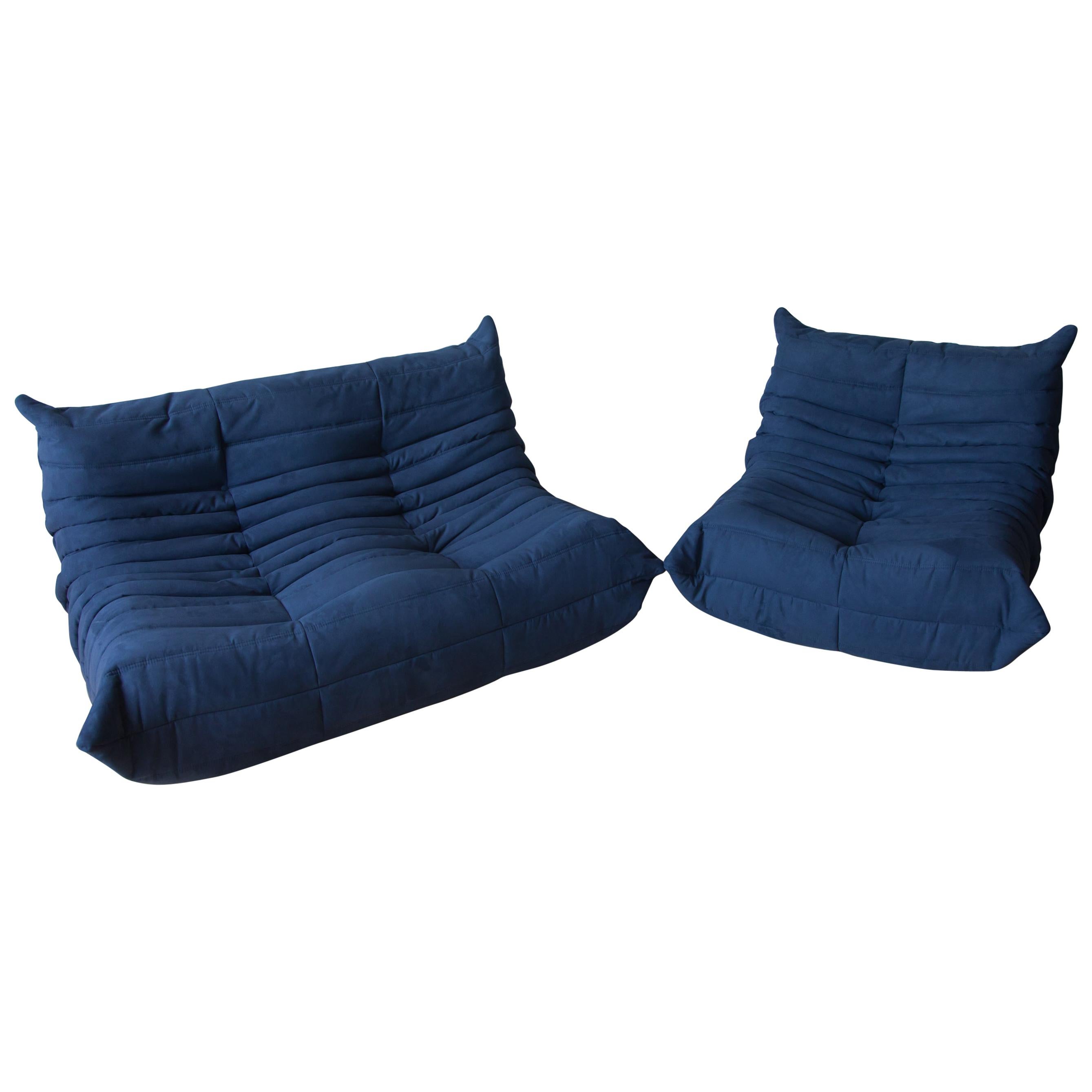 Togo Two-Piece Set, Design by Michel Ducaroy, Manufactured by Ligne Roset For Sale