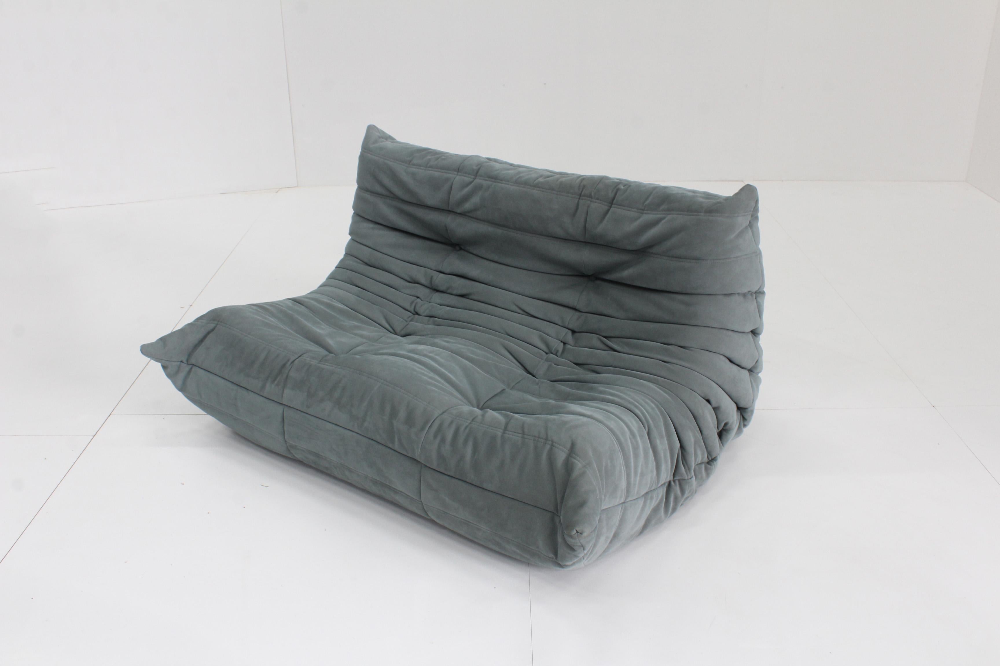 Togo Two Seater in Gray Alacantra by Michel Ducaroy for Ligne Roset, 2015 6