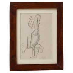 Togores Drawing on Paper for Kahnweilers Galerie Simon, 1923