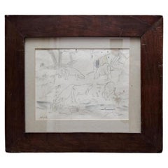 Togores Drawing on Paper for Kahnweilers Galerie Simon, 1927