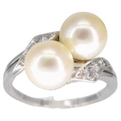 Retro Toi en Moi - ring with pearls and diamonds 