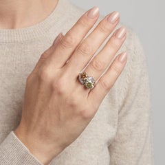 Toi et Moi Fancy Coloured Diamond Ring, Platinum