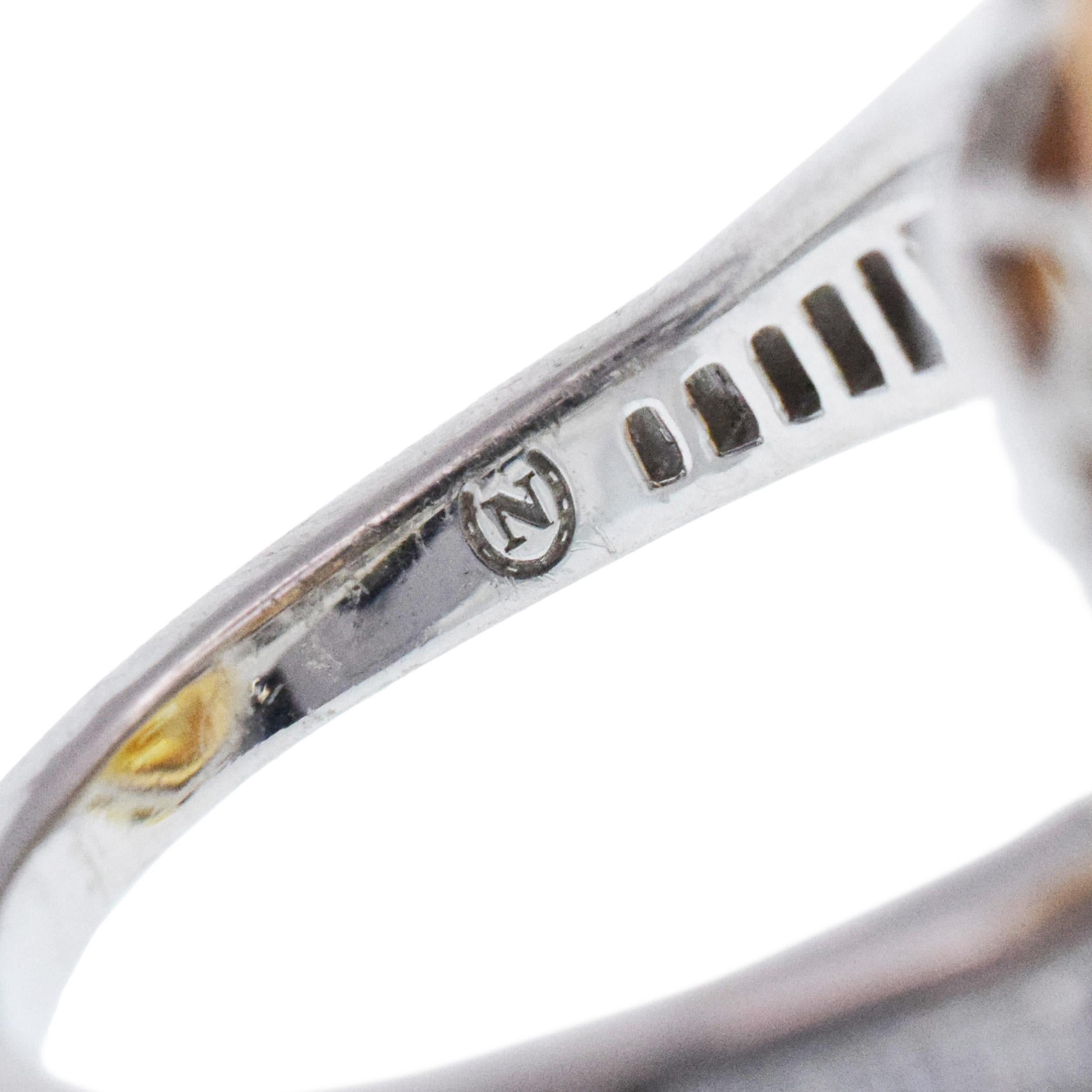Toi et Moi GIA Vivid Yellow Diamond Ring For Sale 3