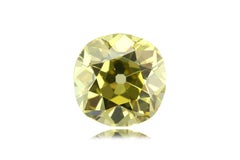 Toi et Moi  Old Mine brilliant 1.54ct Fancy Intense Yellow + 1.79ct K SI1 GIA