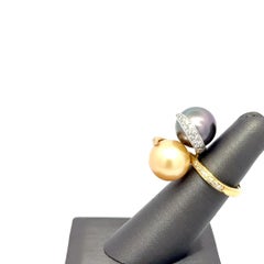 Toi et Moi Pearl Diamond Ring 18K