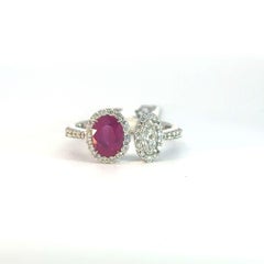 Toi-et-Moi Ruby and Diamond Ring