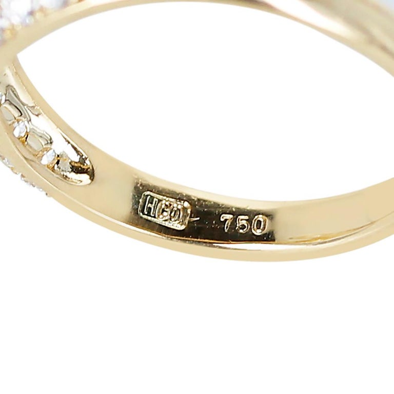 Pear Cut Toi Et Moi Yellow Diamond Double Pear-Shape Ring with White Round Diamonds, 18k For Sale
