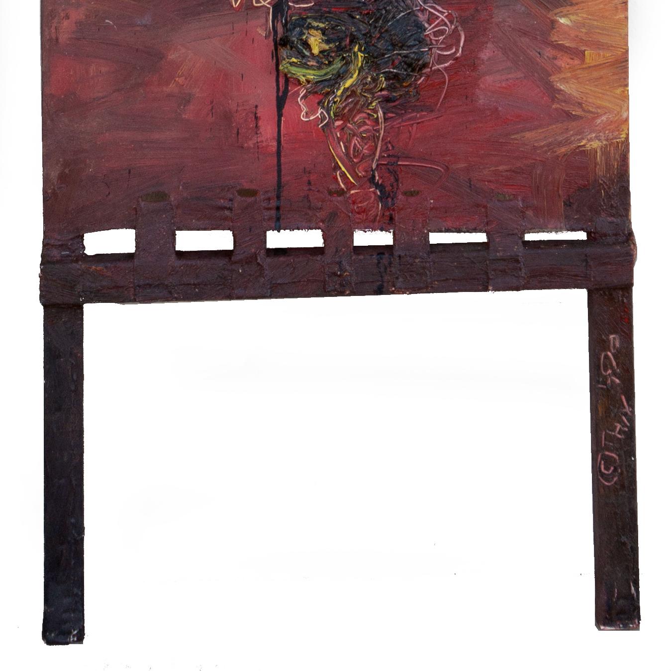 « Striker Series », grande huile conceptuelle, SFMoMA, SECA Art Award, CMoCA, Saigon en vente 3