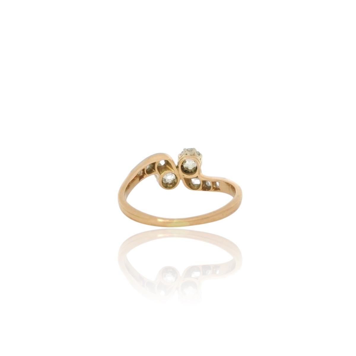 Victorian Toi & Moi diamond ring circa 1900 For Sale