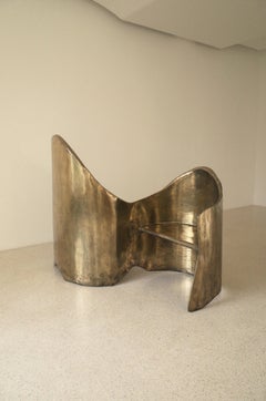 Toi & Moi Loveseat In Polished Brass Resin Over Inox by Atelier Ellery