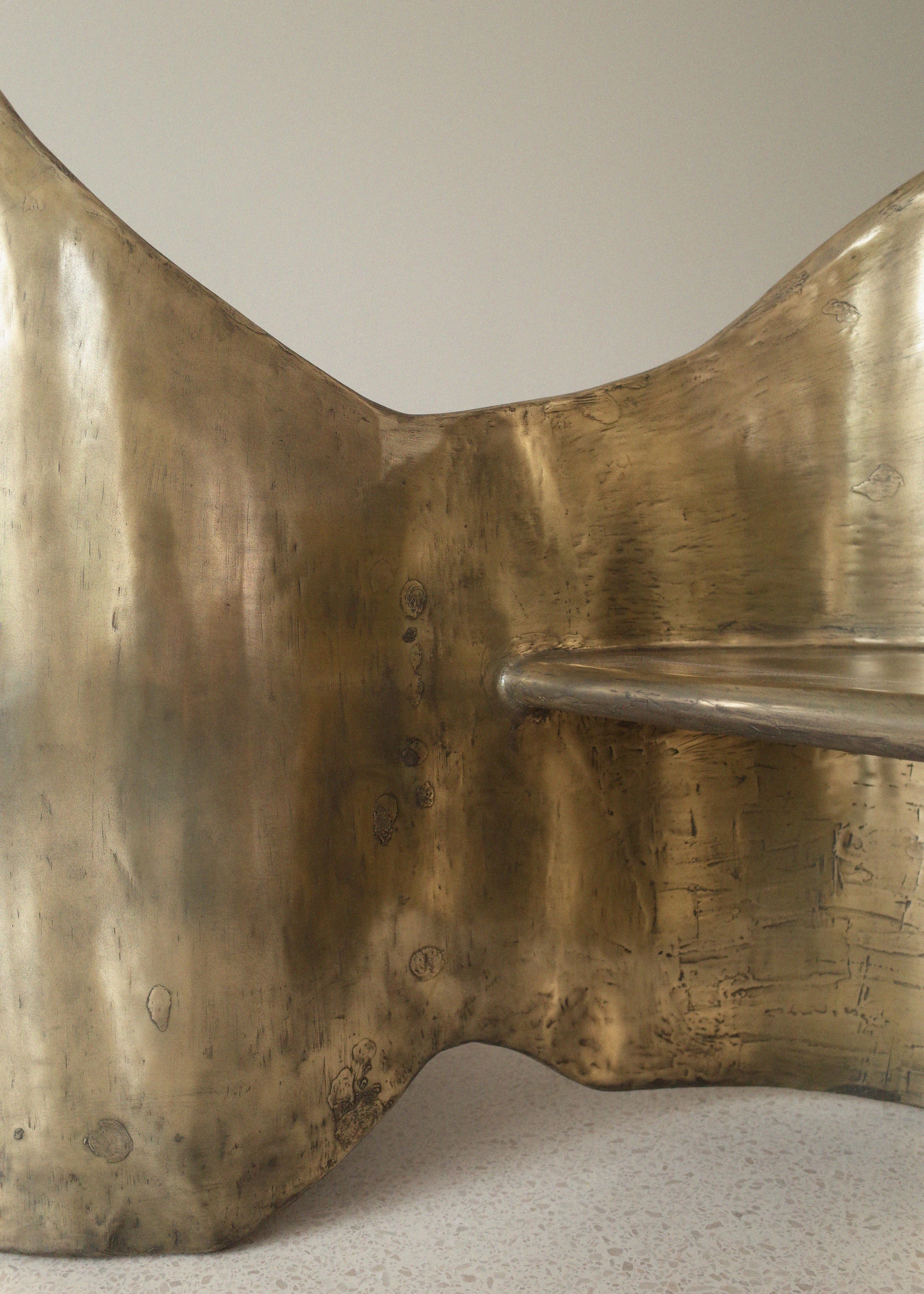 Other Toi & Moi Loveseat In Polished Brass Resin Over Inox by Atelier Ellery For Sale