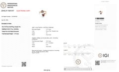 Set di anelli Toi & Moi, 1,70 carati totali, rosa fantasia a forma di mezzaluna (colore trattato), oro rosa 14K