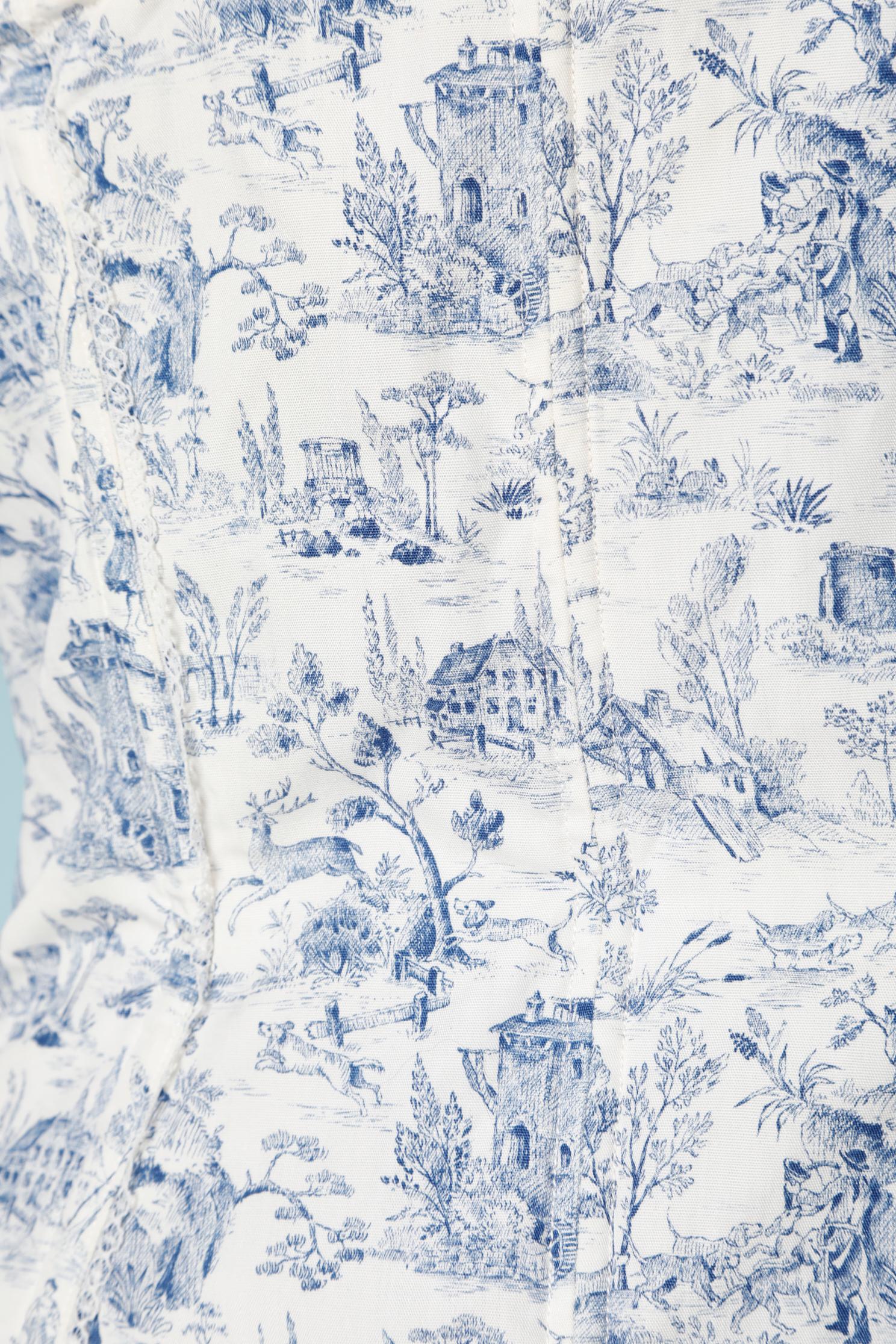 Korsett (basken) „Zaza“ von Toile de Jouy, 1950''s (Grau)